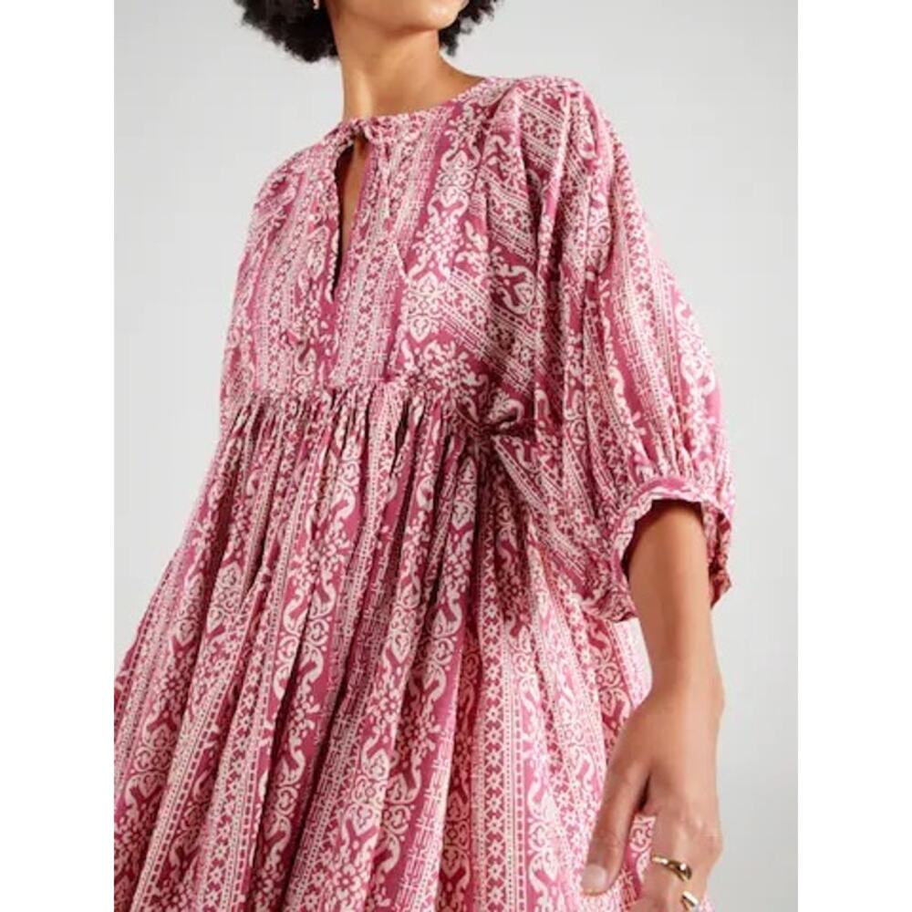 Molly Bracken Printed Mini Dress with Puffed‎ Sleeves Size XS